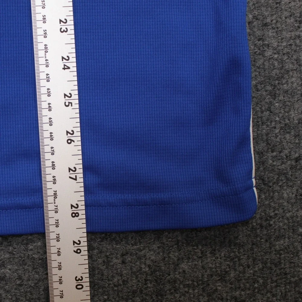 Nike Mens Dri-FIT Polo Shirt Blue White Piping Short Sleeve SP120711HBS Large‎